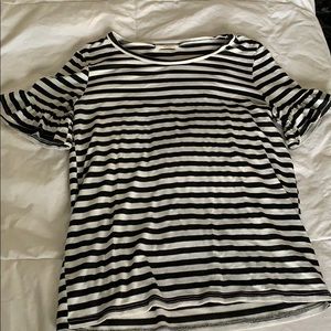 Black/white stripe tee